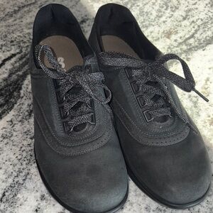 SAS Black/Charcoal Walk Easy Lace-Up Shoes